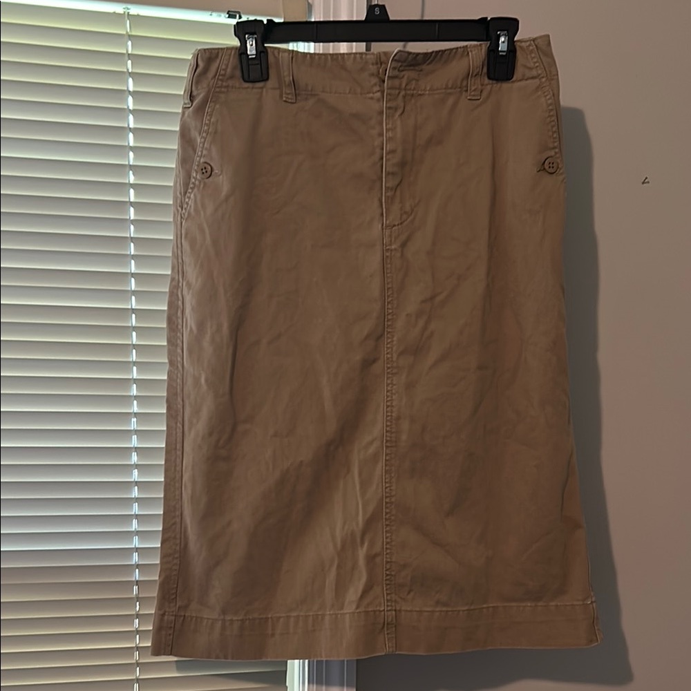 Polo by Ralph Lauren Brown Knee-Length Pencil Skirt